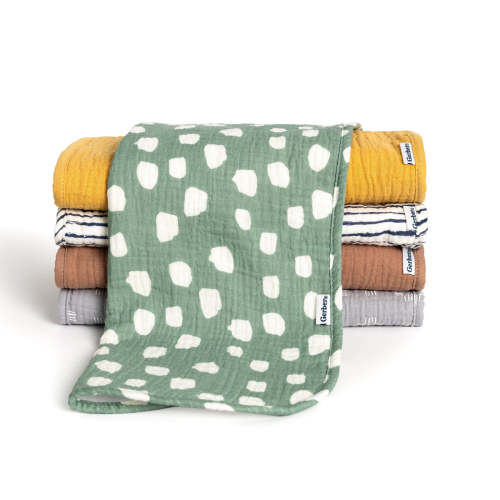 5-Pack Baby Neutral Teal Dots Muslin Burp Cloths – Gerber Childrenswear