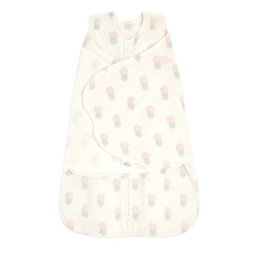 Micro-Fleece Baby Swaddle Block Flower | Newborn | HALO US
