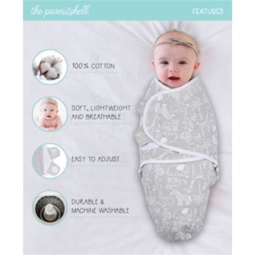 Newborn Swaddles for Baby Girls, 3 Pack Set, Pink Floral Stars