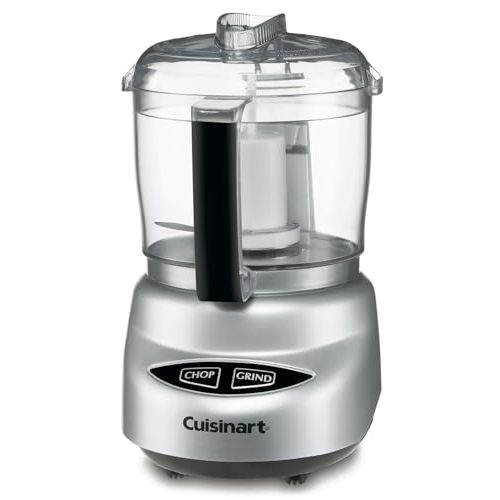 Cuisinart Mini-Prep Plus Food Processor, 24-Ounce Mini Food Processor to Chop Herbs, Vegetables, and Hard Cheese, 24-Ounce Work Bowl, Reversible Stainless Steel Blade, DLC-2ABC, Brushed Chrome
