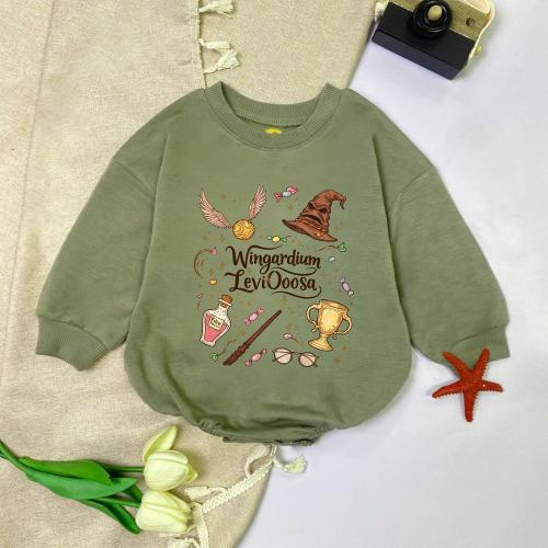 Wizard Baby Bubble Romper, Wingardium Leviosa Infant Bodysuit, Magic Toddler Outfit, New Mother Gift, Newborn Coming Home Set