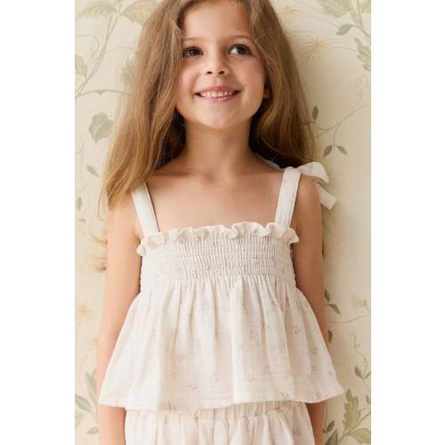 Organic Cotton Muslin Odette Top - Pauline Pink