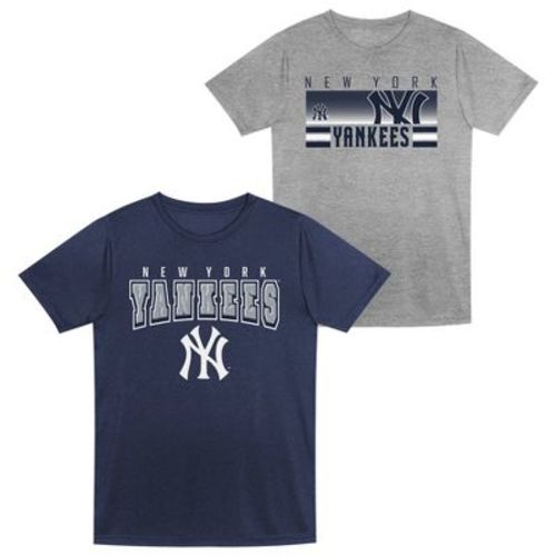 MLB New York Yankees Toddler Boys' 2pk Gray T-Shirt