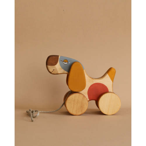 Handmade Pull Along Terrier Dog Toy