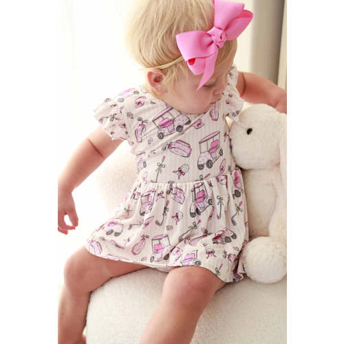 Sleeveless Twirl Bodysuit in Caddie Crew Pink | Caden Lane
