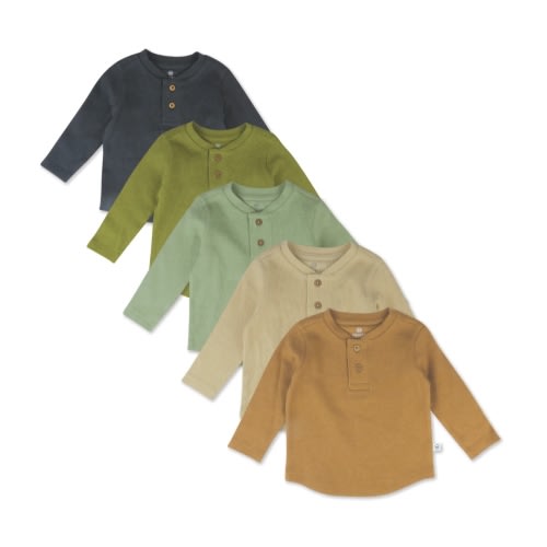 5-Pack Waffle Henley | Honest Baby Clothing