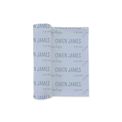 Personalized Baby Blue Swaddle Blanket | Caden Lane