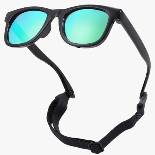 COASION Bendable Flexible Polarized Newborn Baby Sunglasses with Strap for Infant Boys Girls Age 0-12 Months CA8042