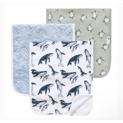 3 Pack Premium Burp Cloths - Cove – Copper Pearl