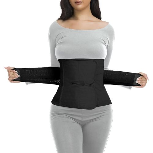 ChongErfei Postpartum Belly Band & Abdominal Binder Post Surgery Compression Wrap Recovery Support Belt (XL, Black)