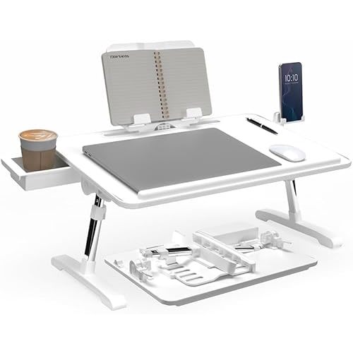 Limitless TotalDesk Portable Workstation and Lap Desk with Adjustable Height & Tilt (White)