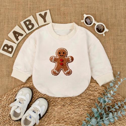 Knitted Gingerbread Baby Romper, Crochet Christmas Outfit, Festive Xmas Cookie Romper, Cozy Farmhouse Holiday Romper, Cute Xmas Gift