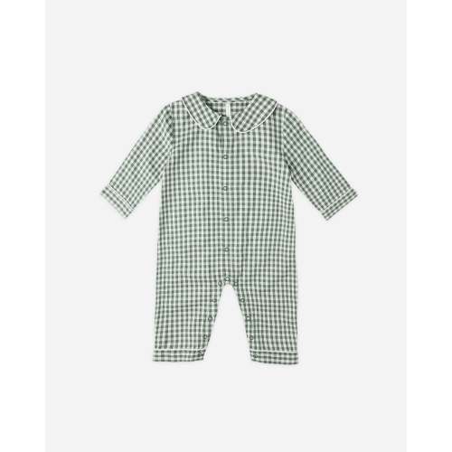 Baby Pajama Romper || Evergreen Gingham – Rylee + Cru