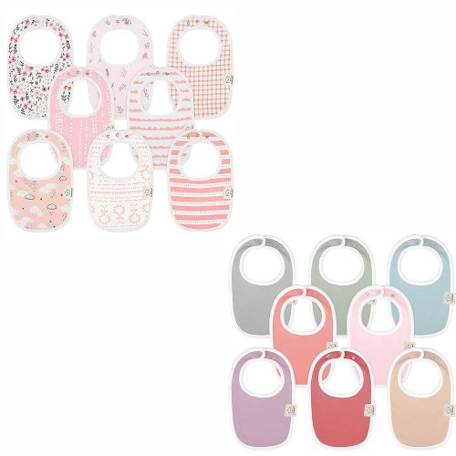 KeaBabies 8-Pack Baby Bibs for Girls & Boys - Teething Baby Bibs for Boy, Girl - Newborn Bibs for Baby Girl, Boy