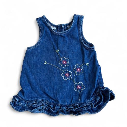 Faded Glory Vintage Denim Jumper with Embroidered...