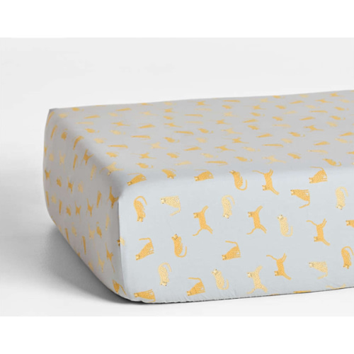 Stay Cool Little Leopards 100% Organic Cotton Baby Crib Fitted Sheet