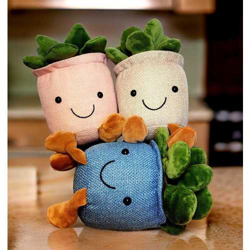 Cute succulent plushie! Get your kawaii plant plushie today- very soft and cuddly! Birthday gift, office plant, plant decor, car plant gift