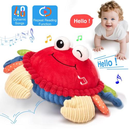 Baby Toy Crab Plush Toy Tummy Time Baby Toys 6-12 Months, Musical - TikTok Shop