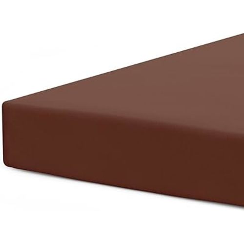 Pobibaby - Single Solid Premium Fitted Baby Crib Sheets for Standard Crib Mattress - Ultra-Soft Cotton Blend, Safe and Snug, and Stylish Solid Crib Sheet (Chocolate Brown)