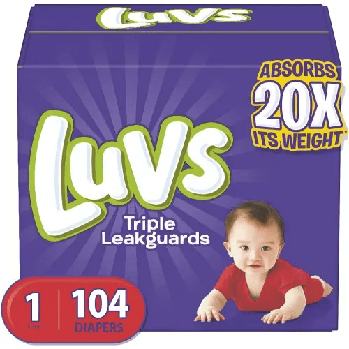 Luvs Luvs Triple leakguards Diapers Size 1 104 Count, 104 Count