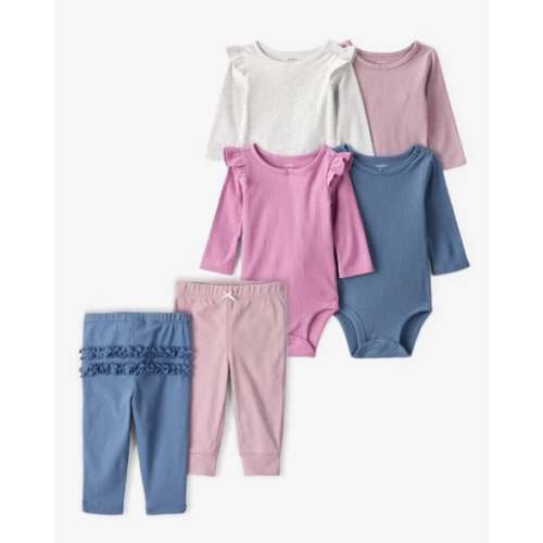 Baby Girl 6-Piece Multipack Bodysuits. 3M