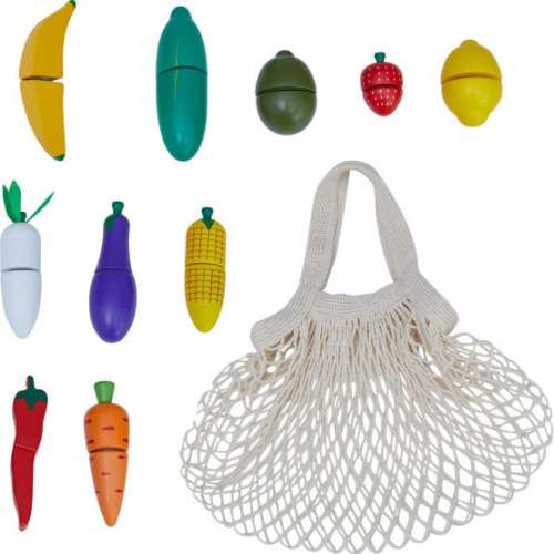 Little Chef Frankfurt Wooden Cutting, Green - 21 pcs - Teamson Kids | Maisonette