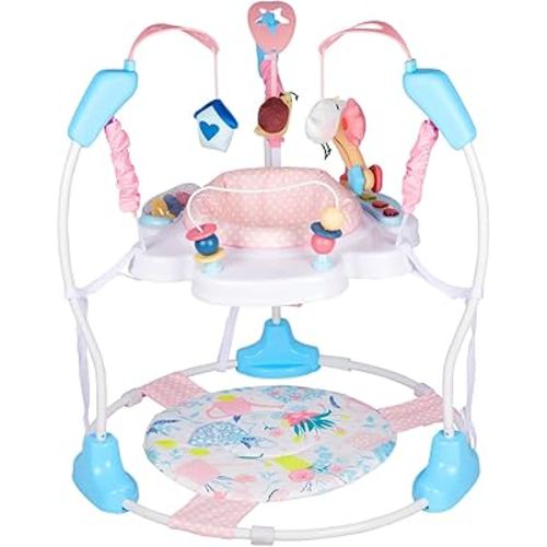 Baby Activity Center, 3-in-1 Baby Jumper, Infant Activity Center with 360° Rotating Seat, Music, Lights, 3 Adjustable Heights, Infant Activity Jumper for 6+ Months JP2402