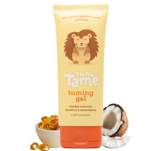 T is for Tame Taming Gel - Boys & Girls Baby Hair Styling Gel for Frizz Control, Flyaways - Natural Toddler, Kids Hair Tamer, Flexible Hold, 3.38fl oz, 1 Pack