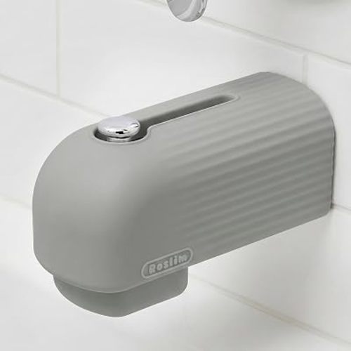 Roslim Baby Bathtub Faucet Cover, Upgraded Silicone Bath Faucet Cover for Kids, Bath Spout Cover for Baby, Faucet Cover for Bathtub Safety, Toddler Bath Tub Water Spout Cover, Universal Fit, Grey