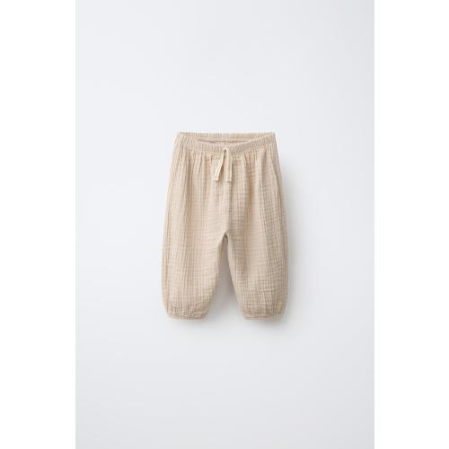 TEXTURED BALLOON PANTS - Stone | ZARA United States