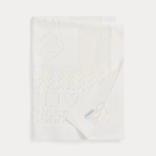 Pointelle-Knit Cotton Blanket