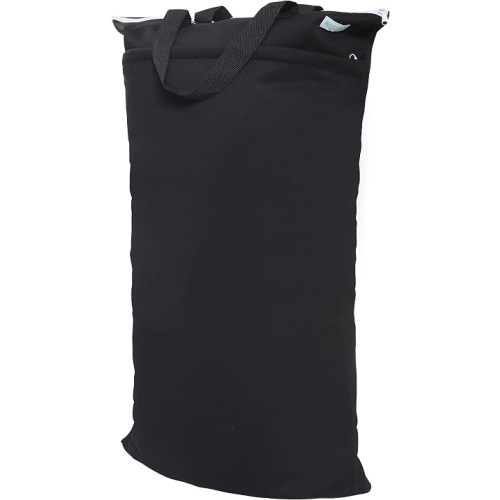 wegreeco Large Reusable Hanging Wet Dry Cloth Diaper Bag (Black)
