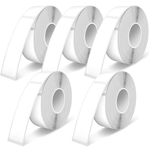 D30 Labels 1150 PCS Label Tape Compatible with Phomemo D30 Label Maker, 12x30 mm, Waterproof Adhesive Labeling Tape Print Paper, 5 Rolls