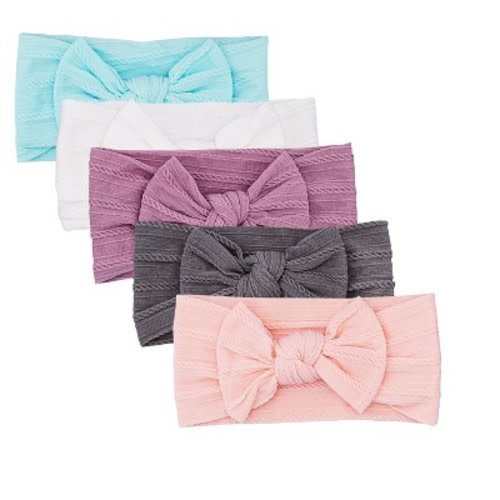 Parker Baby Co. Grace Cable Knit Headbands - 5 Pack