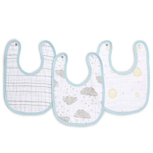 Aden by aden + anais Classic Snap Bibs, 3-Pack, Partly Sunny
