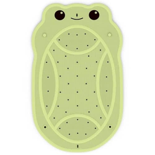Bath Mat for Tub Non Slip Baby, Kids Bathtub Mat, 30"x18" Bath Mat for Baby, Natural Rubber no Odors, Textured Surface and Strong Suction Cups for Double Anti-Slip, Easy to Clean, Green