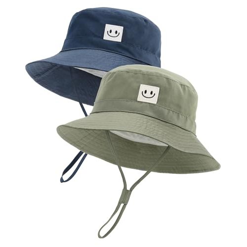 FURTALK Baby Sun Hat Smile Face Toddler Boys Girls Bucket Hat 0-5 Years Kids UPF 50+ Sun Protection Summer Hats