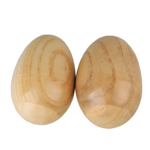 LAMIRO 2pcs Wood Egg Shakers, Musical Percussion Instruments