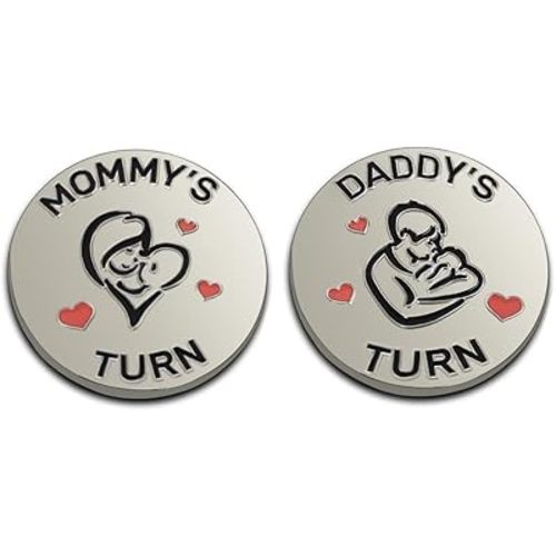 Funny Double Sided Decision Making Coin for New Parent Gifts