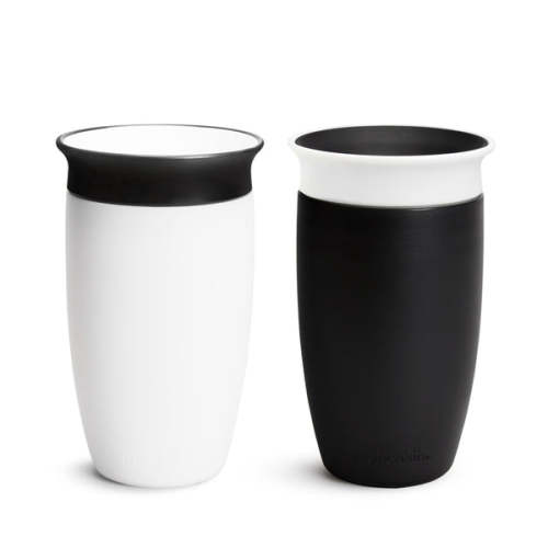 Miracle® 360° Sippy Cup, Black & White, 10oz, 2pk | Munchkin