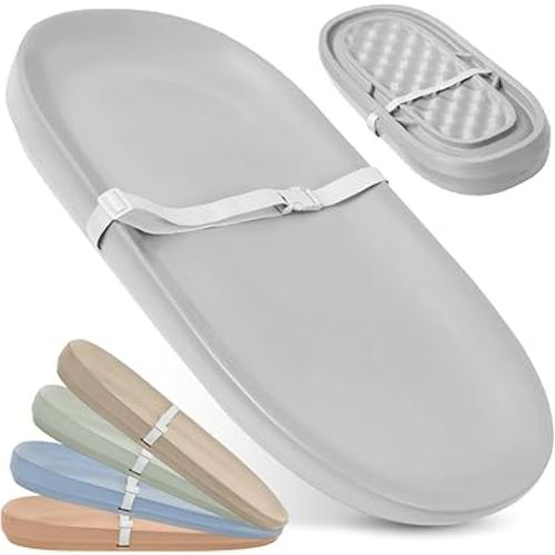 Jool Baby Waterproof Baby Changing Pad - Easy to Clean, Lightweight & Portable - Large Foam Cushion for Comfort (Gray)
