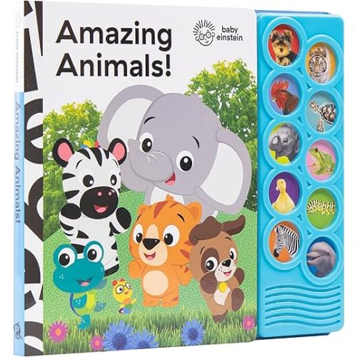 Baby Einstein - Amazing Animals 10-Button Sound Book - PI Kids (Play-A-Sound) Board book – Sound Book, April 7, 2020