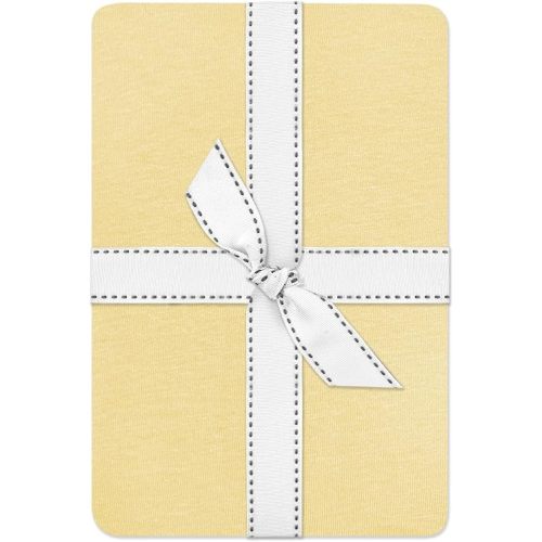Frankie Fitted Crib Sheet 100% Organic Cotton for Baby & Toddler Mattress, Breathable for Boys & Girls, Butter Yellow, One Size