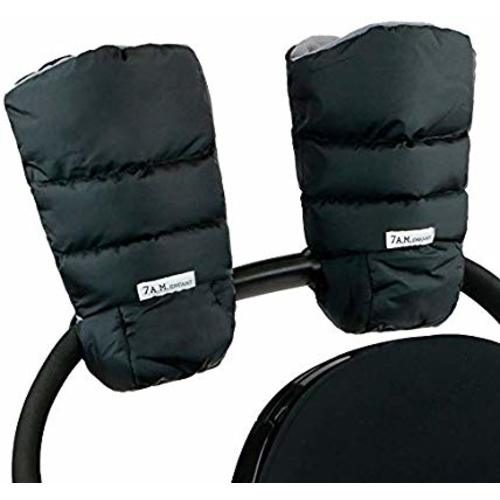 7 A.M. Enfant Warmmuffs Stroller Gloves with Universal Fit (Black)