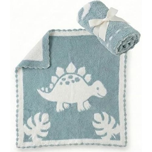 Ultra-Soft Cozy Baby Blanket – Cloud-Like Microfiber Newborn Blanket – Unisex Gift Blankey with Dinosaur Design – Plush Baby Throw for Crib & Nursery – New Mom Gift