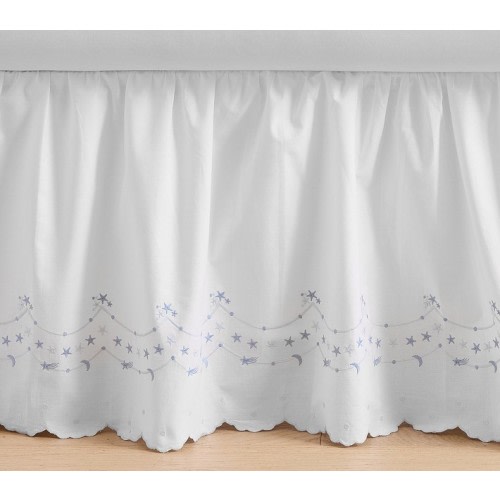 Welcome Home Baby Embroidered Star Crib Skirt