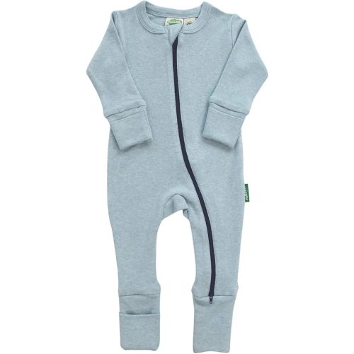 PARADE Organic Snuggle Soft Melange '2-Way' Zipper Romper