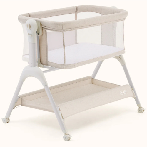 HARPPA Cuddly Sway | 3-in-1 Rocking Baby Bassinet & Bedside Sleeper with Anti-Reflux Mattress for Newborns | Attaches to Bed, Adjustable Height, Tool-Free Setup, Portable Wheels, CPSC Certified, Gentle Rocking Motion | Ideal for Infants, Safe Co-Sleeping