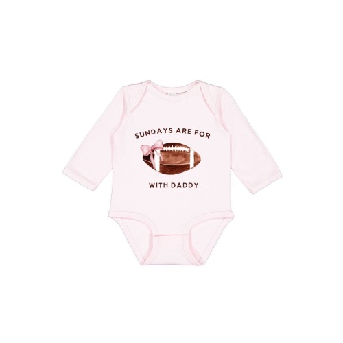 Football With Daddy Long Sleeve Bodysuit
