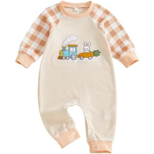 Newborn Baby Boy Fall Winter Clothes Long Sleeve Romper Jumpsuit Cute Infant One Piece Outfit